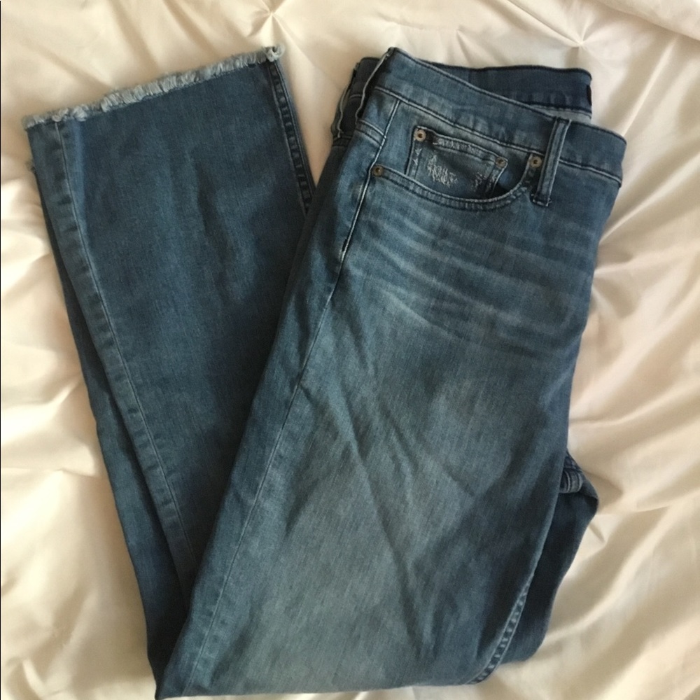 Very nice J. Crew boot crop jeans.